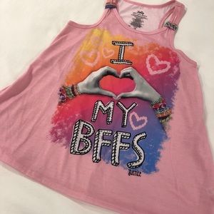 Justice “I Love My BFF” girls tank size 10